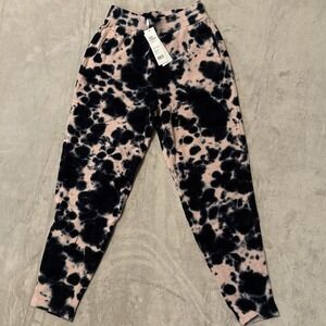 525 America Revolve Tie Dye Joggers Pockets Quartz Multi Women's XS Pink Black